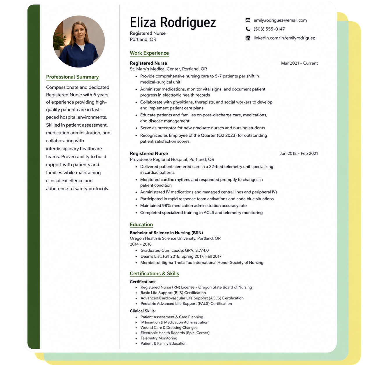 Nursing resume templates